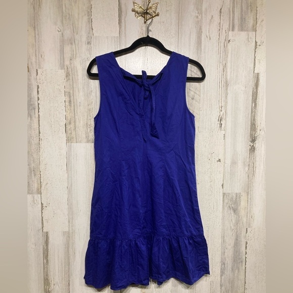 J. Crew Blue Purple Sleeveless Bow-Back Midi Dress Medium - Picture 6 of 9